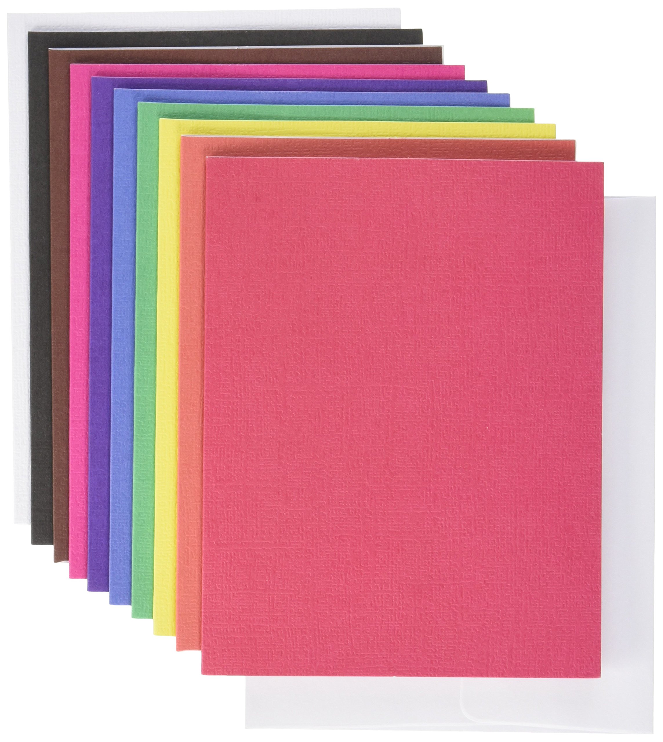 American Crafts Everyday Solid Colors Box of Cards - Premium Greeting Card Set for Birthdays, Thank You, and All Occasions - Perfect for Home, Office, and Gift Giving