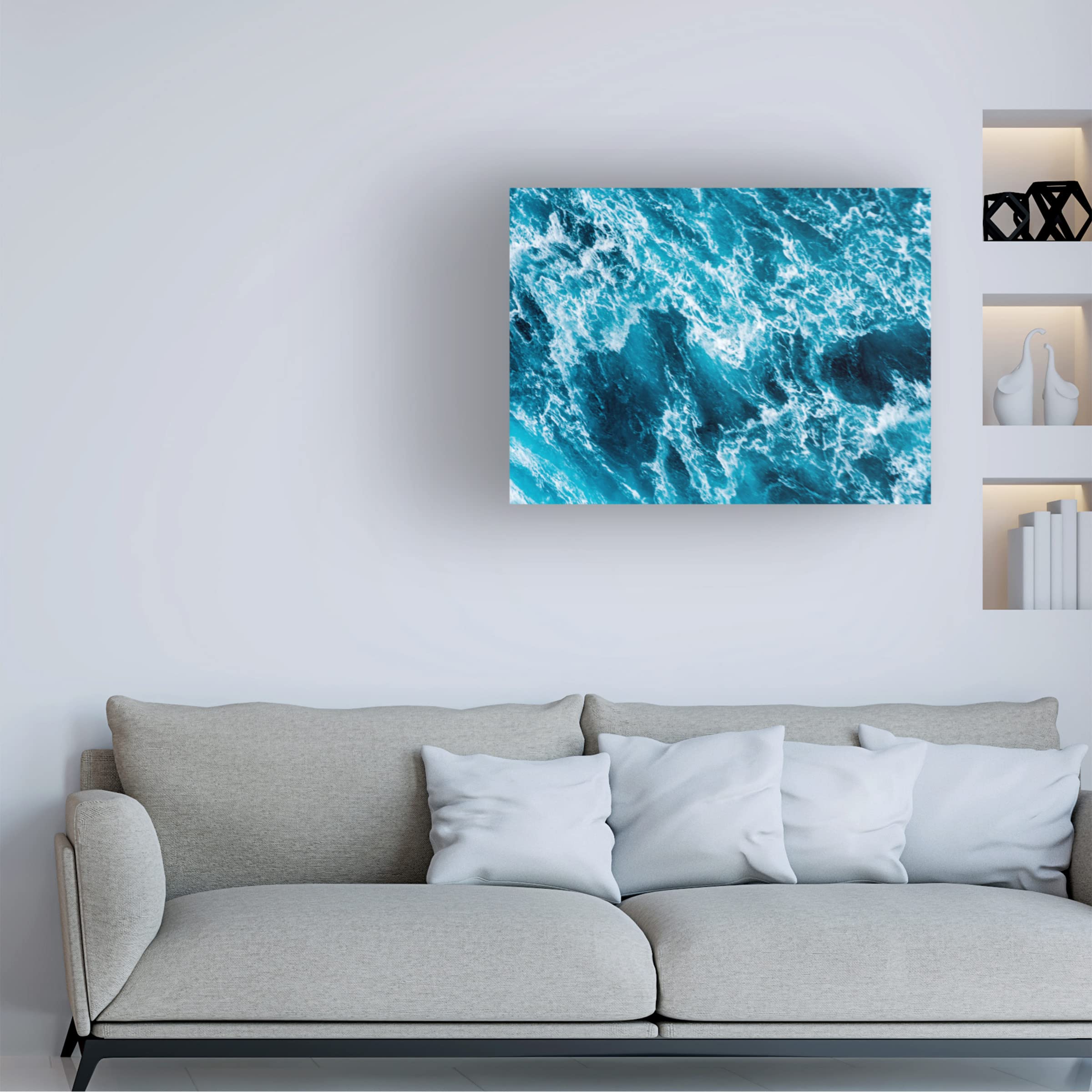 Turbulent Tasman Sea I Canvas Wall Art Print by Eva Bane | Modern Ocean Wave Painting | Living Room, Bedroom, Office Decor