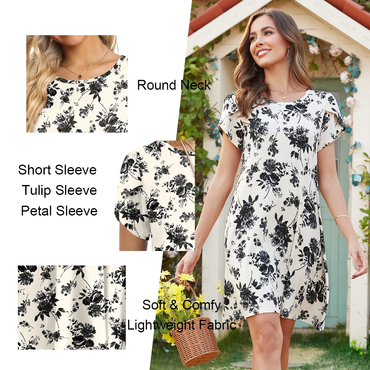 Women's Summer Cover Up Dress - Loose Soft Beach Sundress for Swimwear | Perfect for Poolside, Beach Vacations & Resort Wear