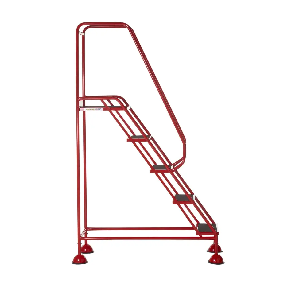 Climb It UK Domed Feet Steps - Red Non-Slip Ladder Accessories for Home, Garage, and Workshop Use