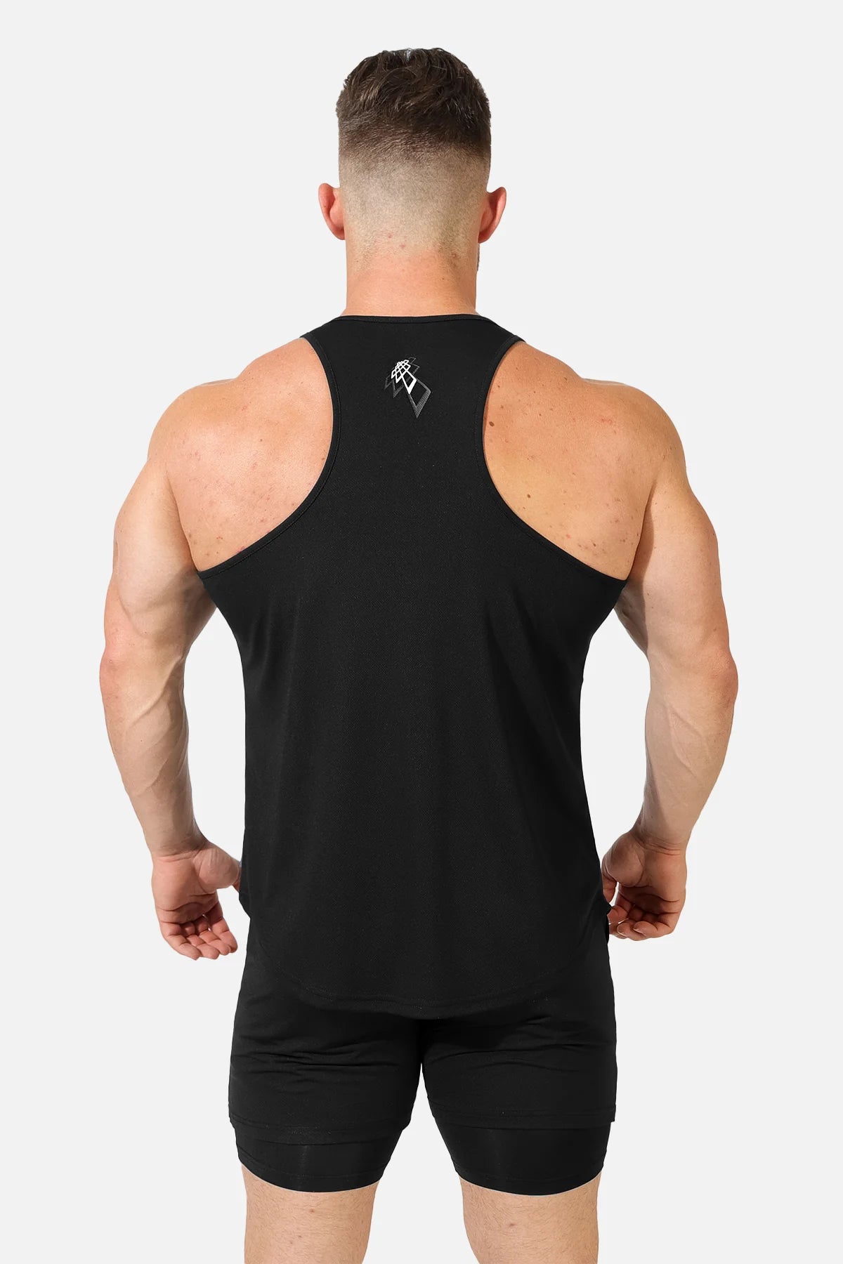 Jed North Men's Microfiber Dri-Fit Workout Tank Top - Moisture Wicking Athletic Shirt for Gym, Running & Training (Black)