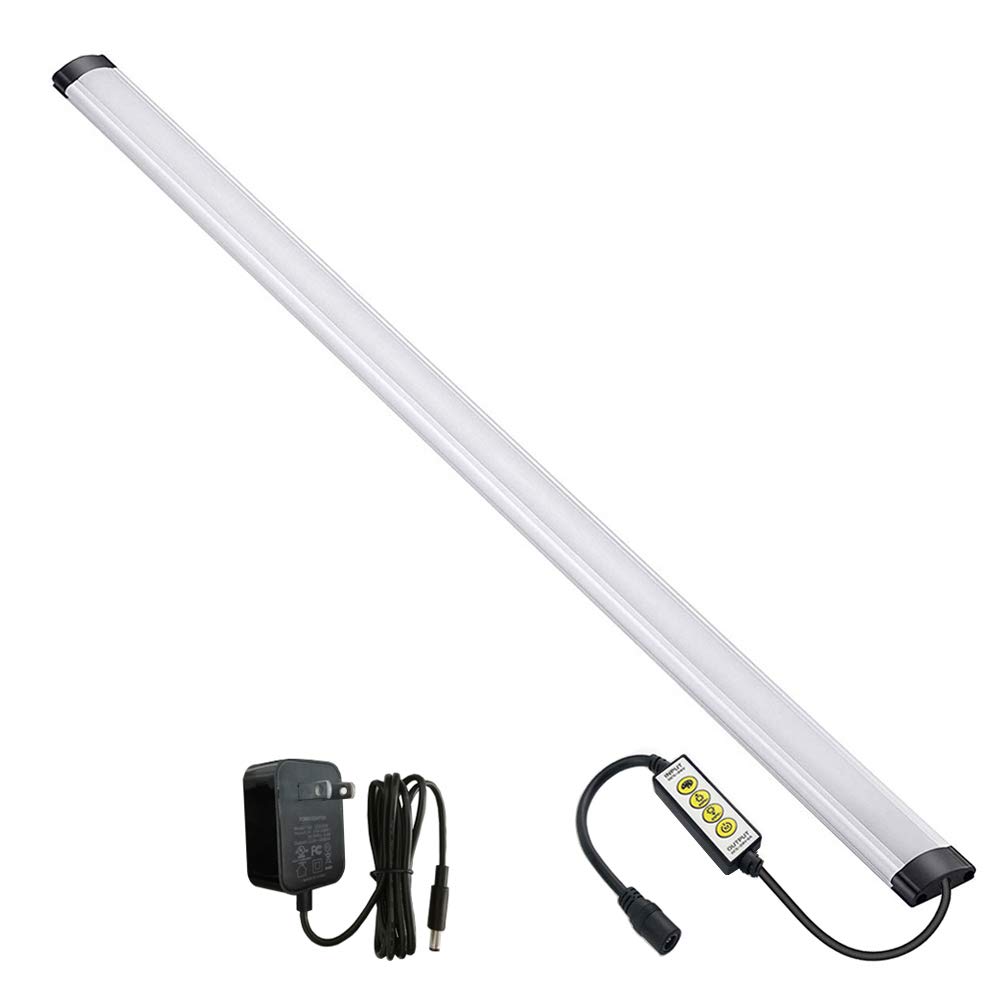 Dimmable RGB LED Under Cabinet Lighting - 24 Inch Multicolor Light Bar with Inline Control for Kitchen, Desk, Room, Cupboard, Hallway, Shelf & Closet | Perfect for Ambient, Task & Accent Lighting