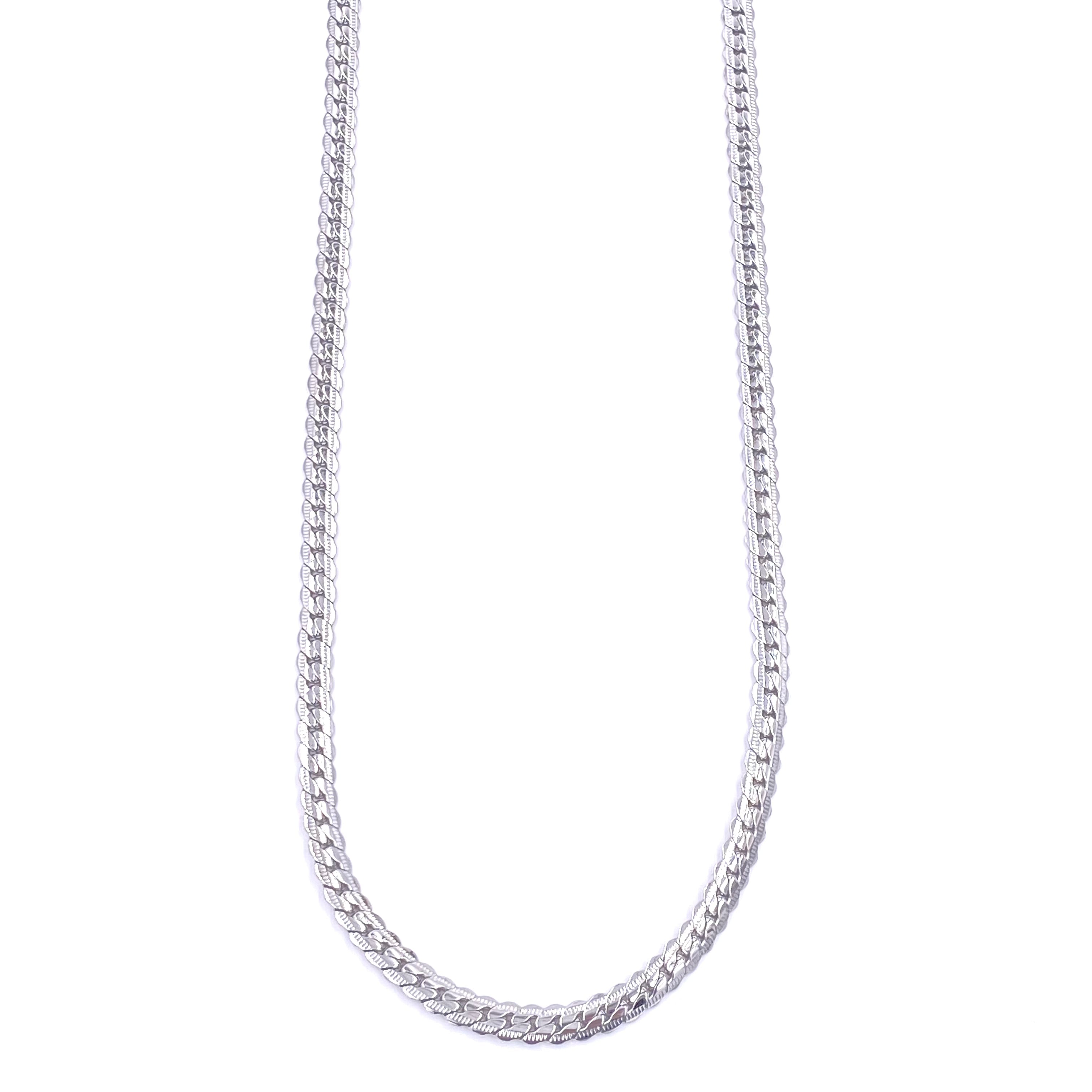 Ashley Gold Stainless Steel Faceted Curb Chain Necklace for Men - Durable & Hypoallergenic Jewelry for Everyday Wear, Gifts & Special Occasions
