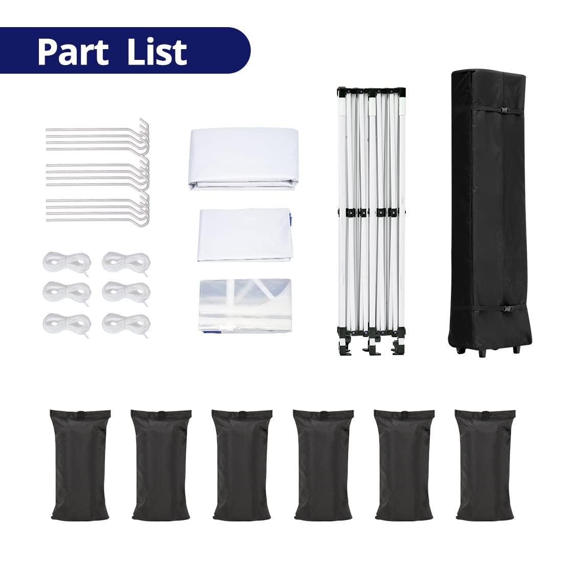 Quictent Heavy Duty 10'x20' Pop Up Canopy Tent with 6 Sidewalls - Commercial Grade Waterproof Outdoor Party Shelter for Weddings, Events, Markets - Includes 6 Sand Bags (White) | Perfect for Outdoor Gatherings, Trade Shows & Backyard Parties