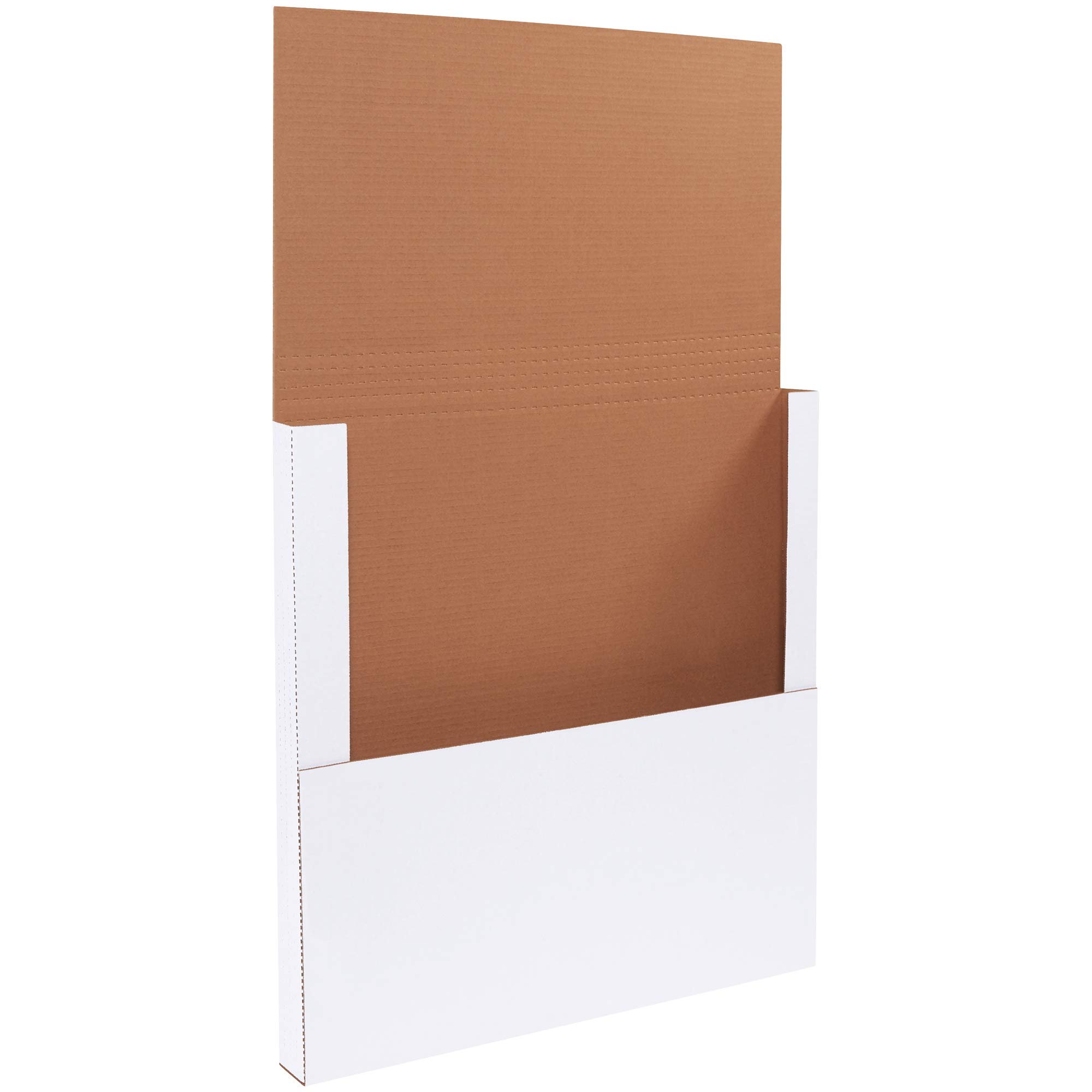 24x24x2 Inch White Easy-Fold Shipping Mailers - Durable Corrugated Cardboard Boxes for Ecommerce, Packing & Mailing | Perfect for Amazon FBA, eBay & Small Business Shipments