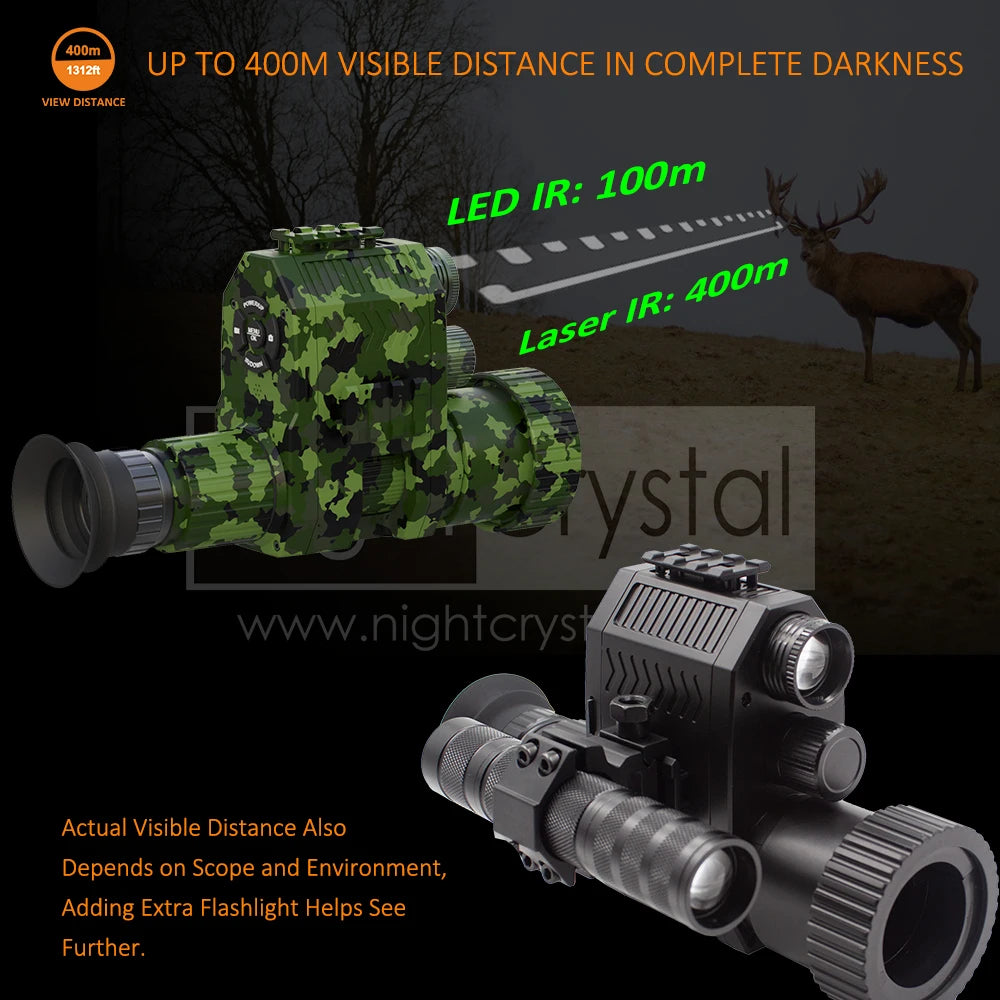 Megoarei NK007 Plus 4B Night Vision Spotting Scope - 850nm IR Infrared Thermal Optics for Coyote Hunting, Wildlife Observation & Security Surveillance | HD Vision in Complete Darkness