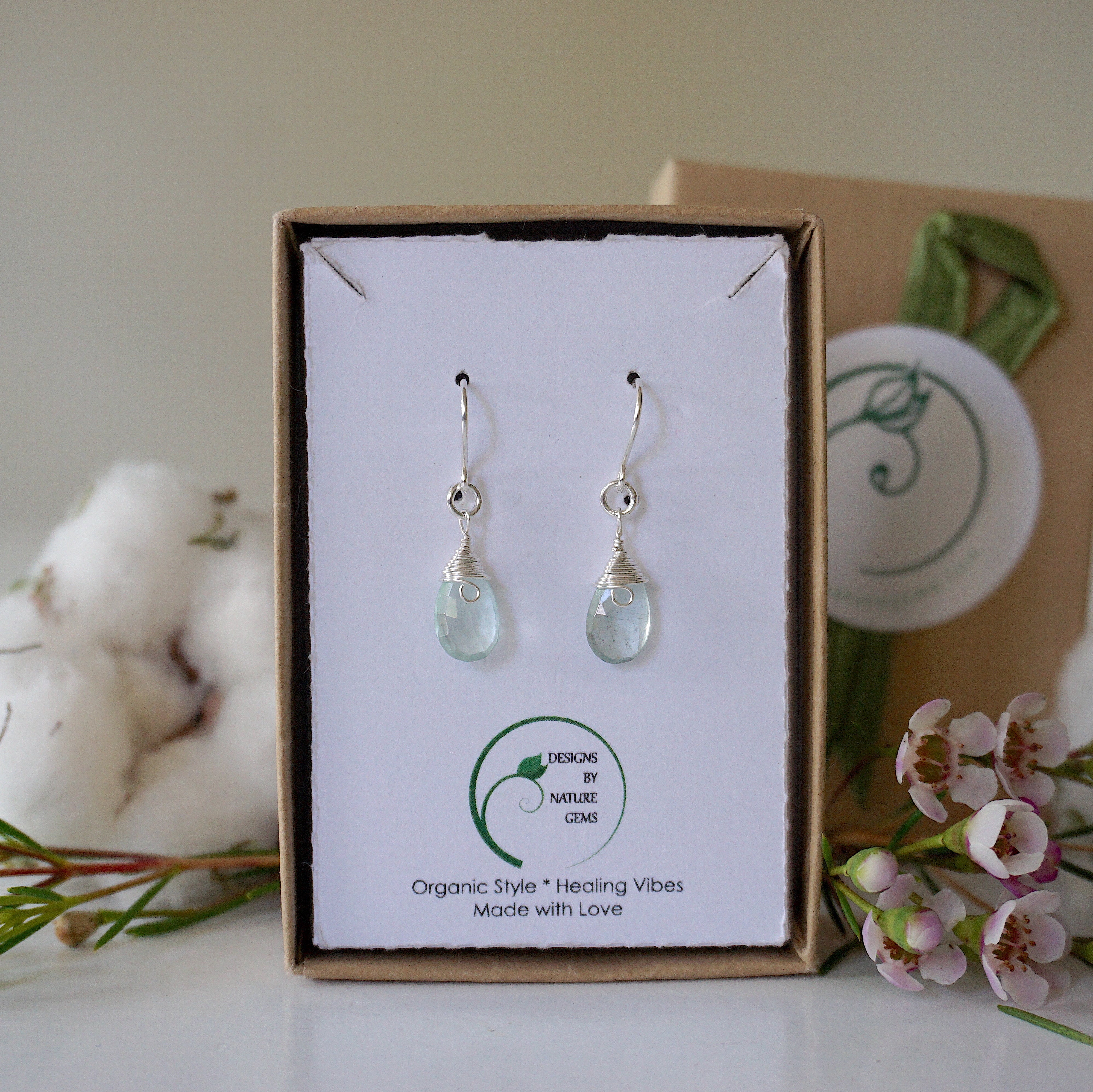 Aquamarine Teardrop Earrings - Sterling Silver Dangle Earrings for Women | Elegant Jewelry Gift for Birthday, Wedding & Special Occasions