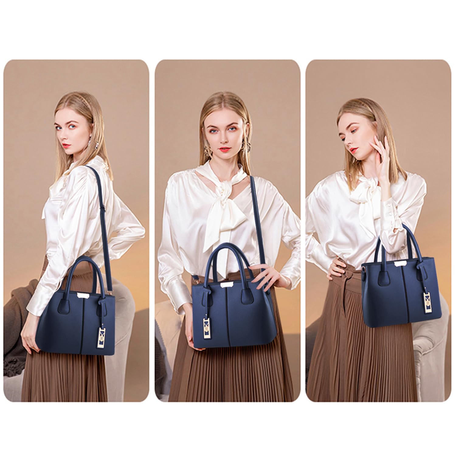 CHICAROUSAL Leather Crossbody Bags for Women - Stylish Tote & Shoulder Purse for Work & Travel