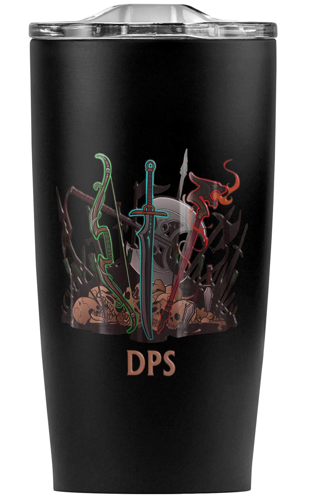 Logovision DPS Damage RPG Class Stainless Steel 20oz Vacuum Insulated Tumbler - Double Wall Leakproof Travel Mug for Coffee, Tea & Cold Drinks | Perfect for Gamers, Office & Outdoor Adventures