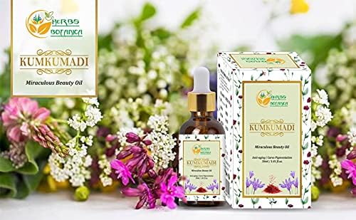 Pure Ayurvedic Saffron Face Oil with 26 Herbs - 30ml Natural Serum & Moisturizer for Glowing Skin - Perfect for Night Routine & Anti-Aging Care