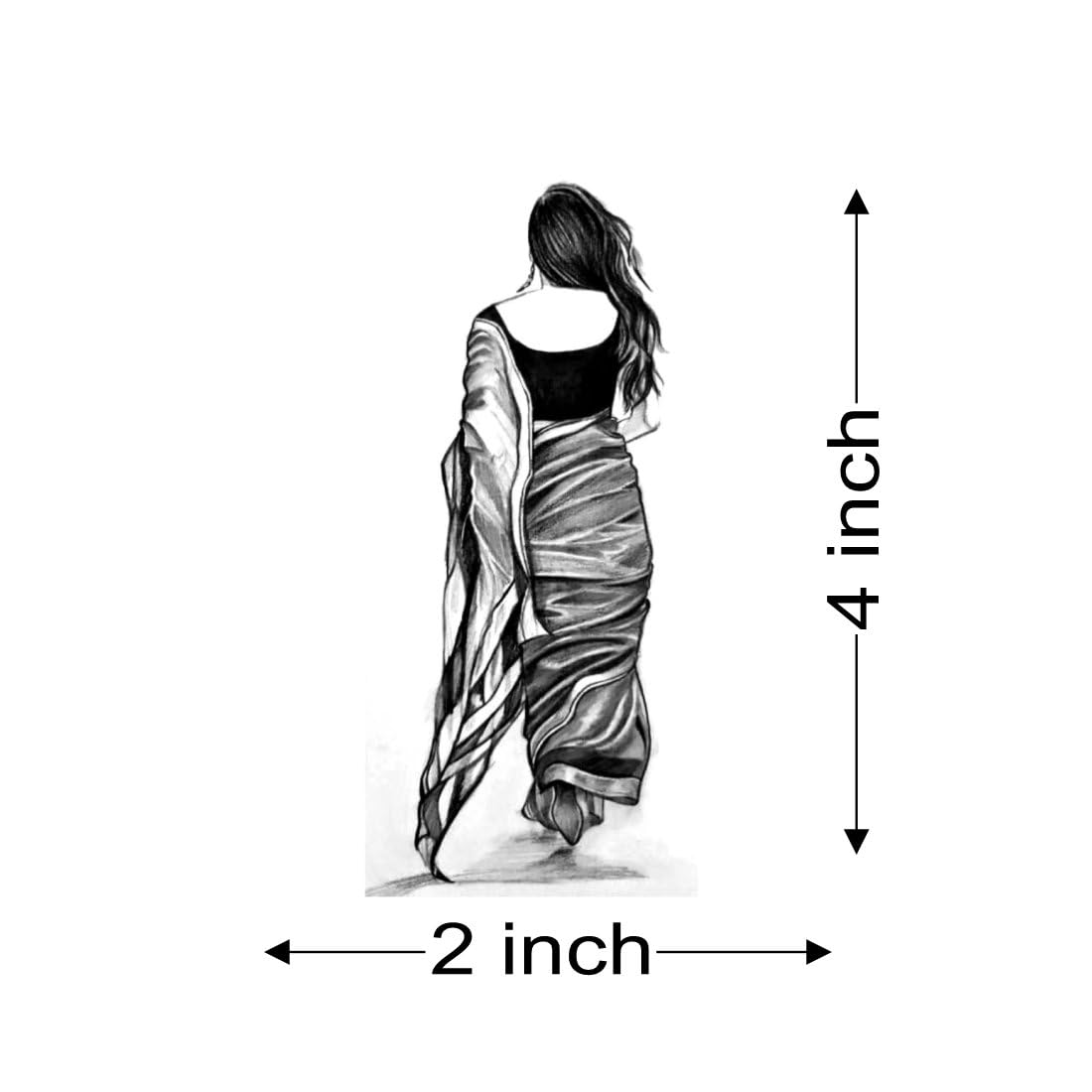 Beautiful Black Temporary Tattoos for Women & Men - Waterproof Fake Body Art for Parties, Halloween & Special Events