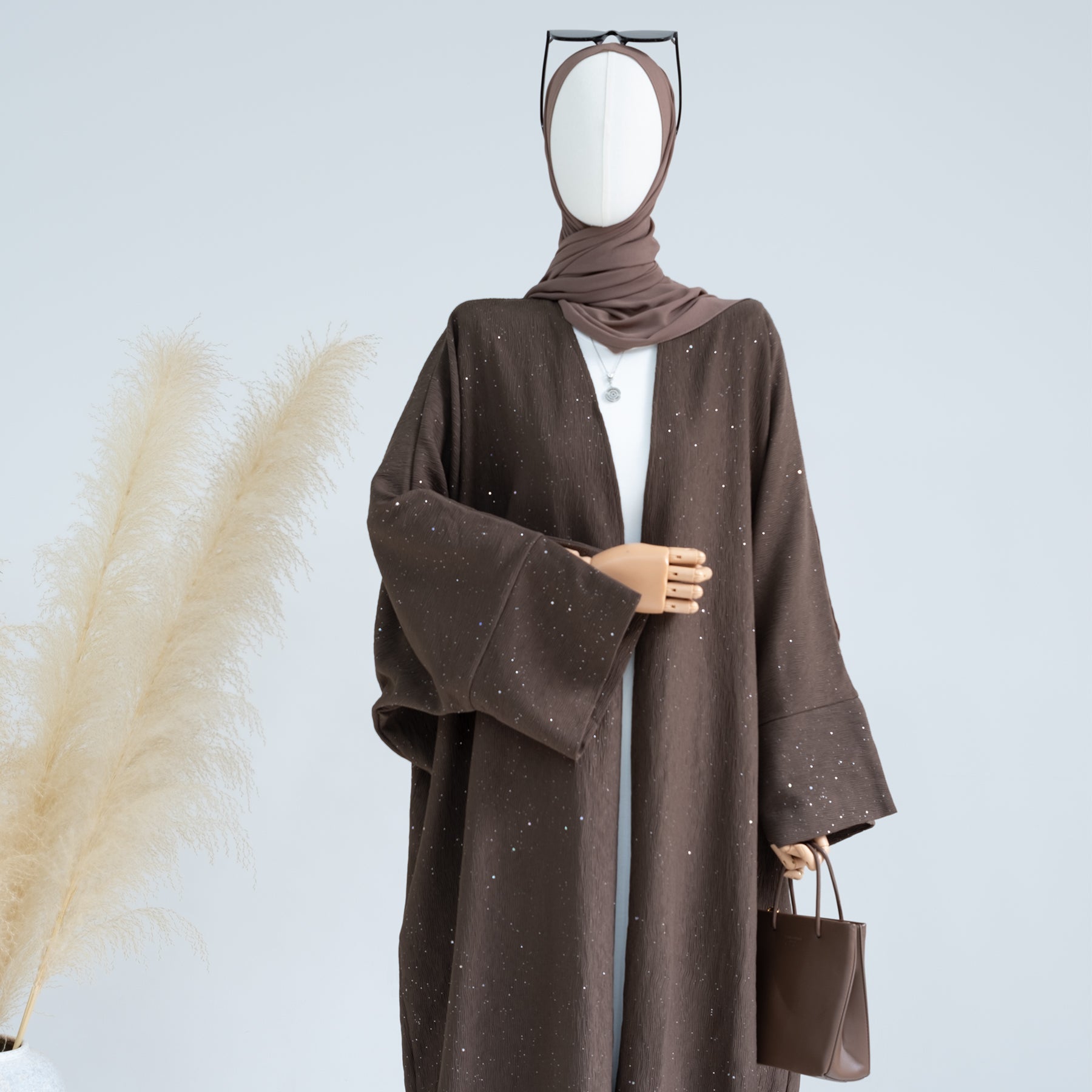 Dera Textured Fall Winter Duster Coat for Women - Warm Brown Long Cardigan | Perfect for Layering, Office Wear & Cold Weather Fashion