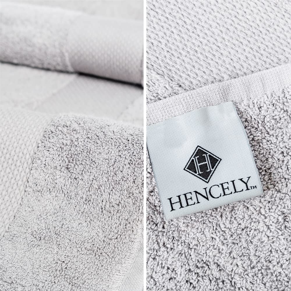 Premium 18-Piece Bath Towel Set - Ultra Soft 100% Turkish Cotton - 6 Bath Towels, 6 Hand Towels, 6 Washcloths - Highly Absorbent & Quick Drying - Perfect for Bathroom, Spa, Gym & Luxury Hotels - Silver Gray 18-Pack - Home Essentials & Guest Towels