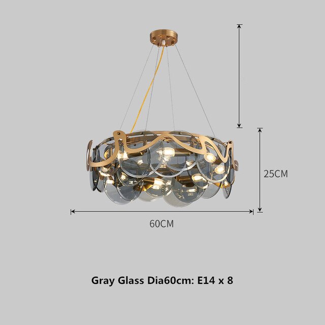 Luxury Crystal Chandelier - Modern Glass Ceiling Light Fixture for Dining Room, Living Room & Bedroom | Elegant Home Decor Lighting for Weddings & Interior Design