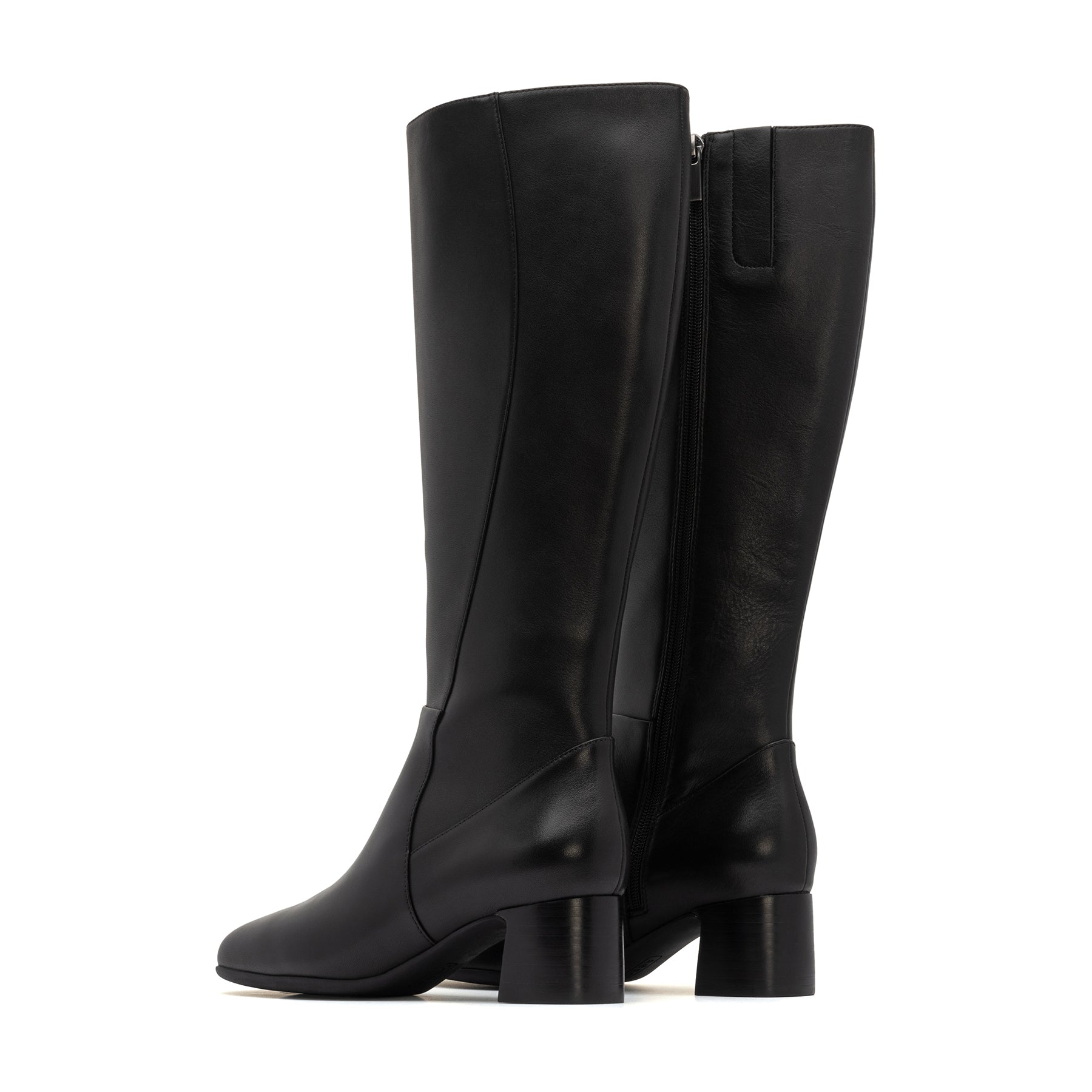 Abeo Avenue Women's Tall Black Nappa Leather Boots - Stylish & Comfortable for Fall, Winter & Everyday Wear