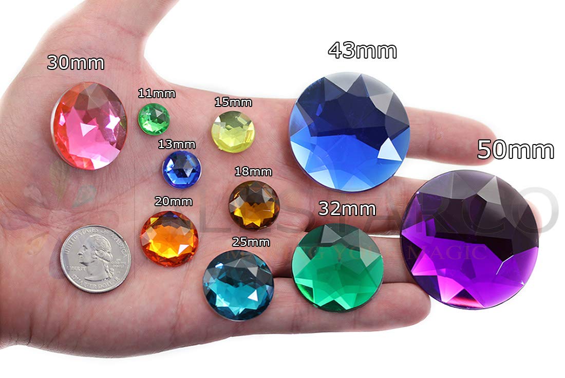 10mm Blue Sapphire Acrylic Rhinestone Beads - 100pcs Flat Back Sew-On Round Plastic Gems with Holes for Jewelry Making, Clothing Embellishment, DIY Crafts, Cosplay Costumes & Shoe Decoration | Perfect for Bridal Accessories, Handmade Cards & Home Decor Projects