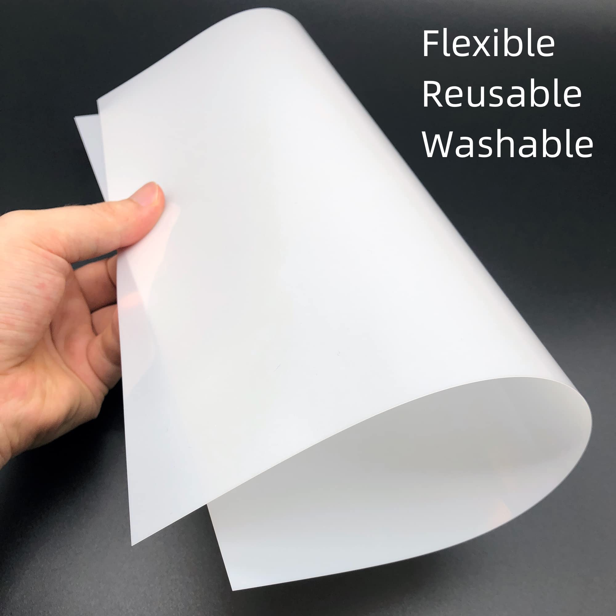 7.5mil Blank Mylar Sheets (10 Pack) - 12x12 Inch Milky Translucent PET Stencil Sheets for Cutting Machines, Airbrush Stencils & Food-Safe Crafts | DIY Projects, Cricut Templates & Baking Decorations