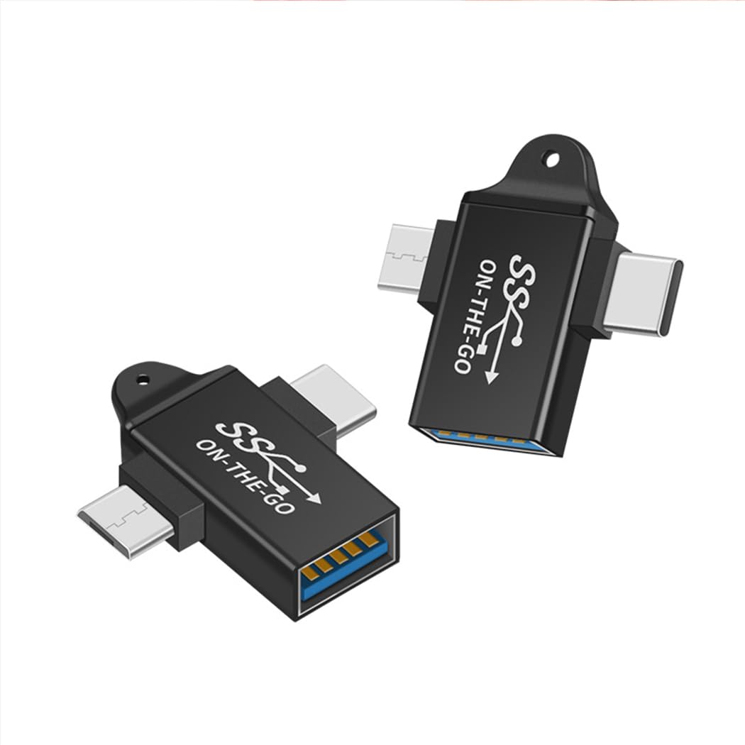 JORINDO 2-in-1 USB C & Micro USB to USB 3.0 Adapter - OTG Compatible Converter for Smartphones, Tablets, Laptops - Perfect for Data Transfer, Charging & Connecting Devices