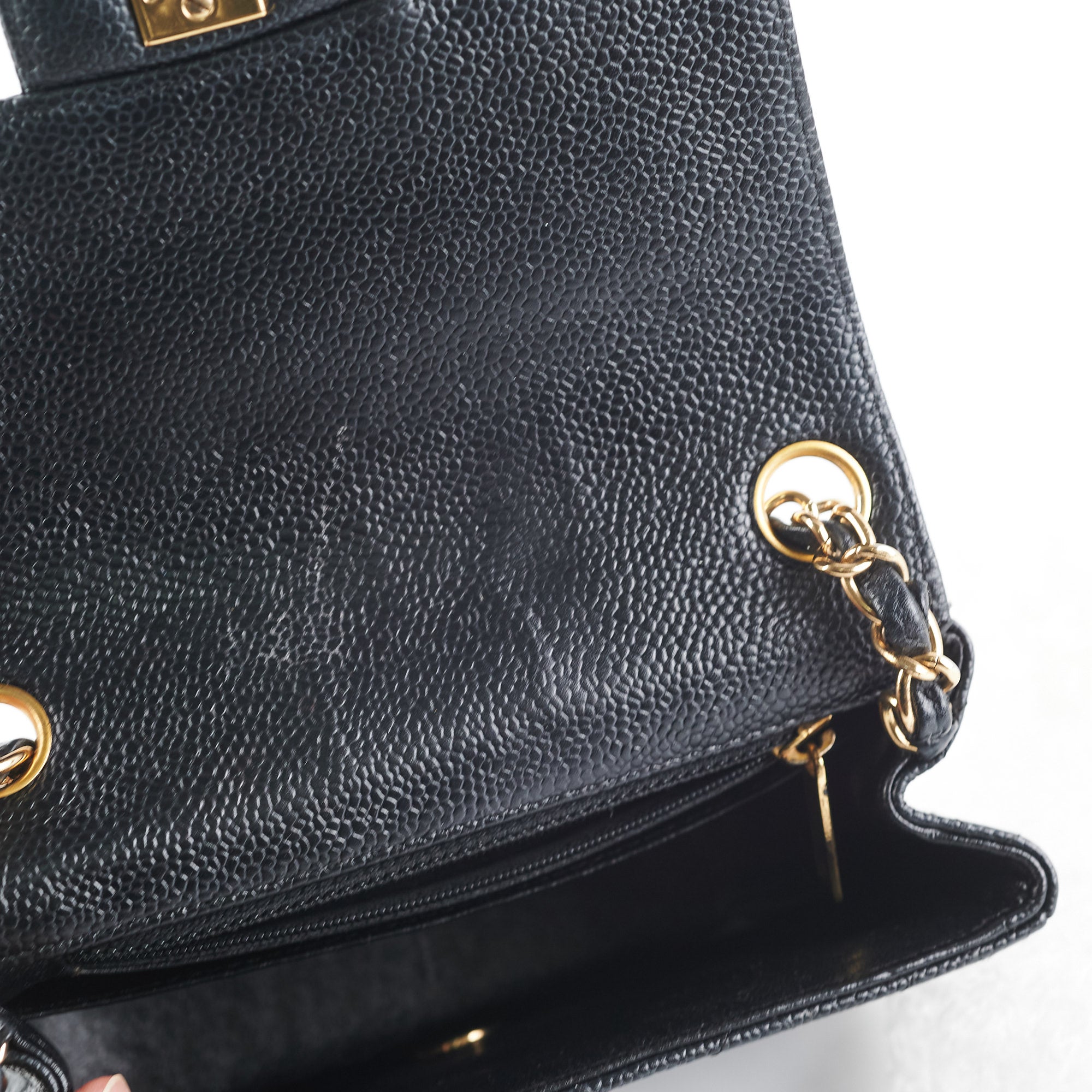 Chanel Caviar Mini Square Flap Bag 24k Gold Hardware Black - Luxury Crossbody Bag for Women, Perfect for Evening Events & Parties