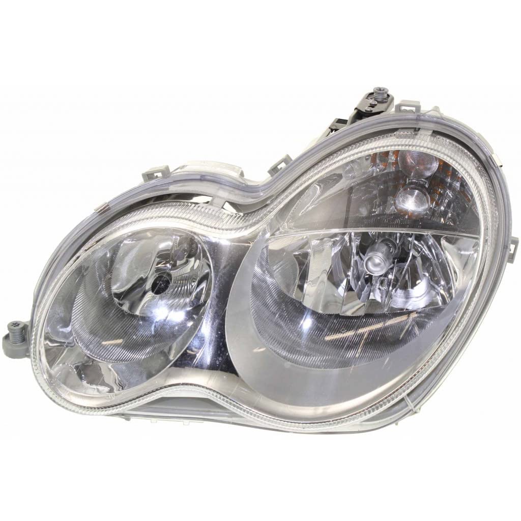 Mercedes-Benz C-Class 2005-2007 Headlight Assembly - Halogen Replacement for C32 C230 C240 C280 C320 C350 - Left Driver Side - Perfect for Night Driving & Foggy Conditions