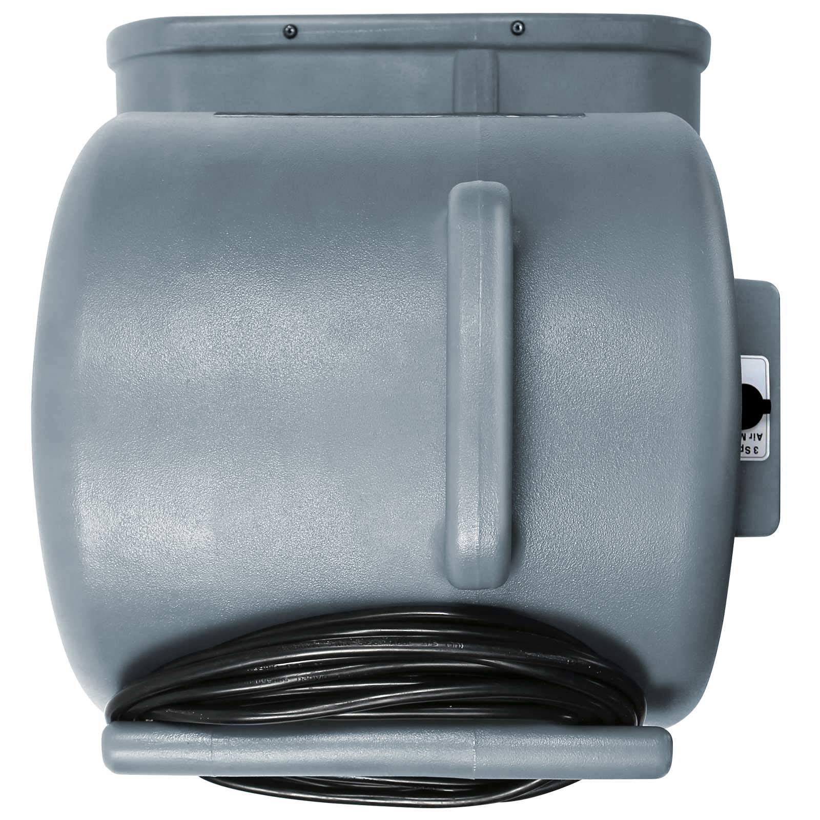 Dryser Air Mover 3-Speed Industrial Carpet Dryer & Floor Fan - 1/3 HP Motor with 2 GFCI Outlets, Stackable Gray Blower for Water Damage Restoration, Flood Cleanup & Carpet Drying