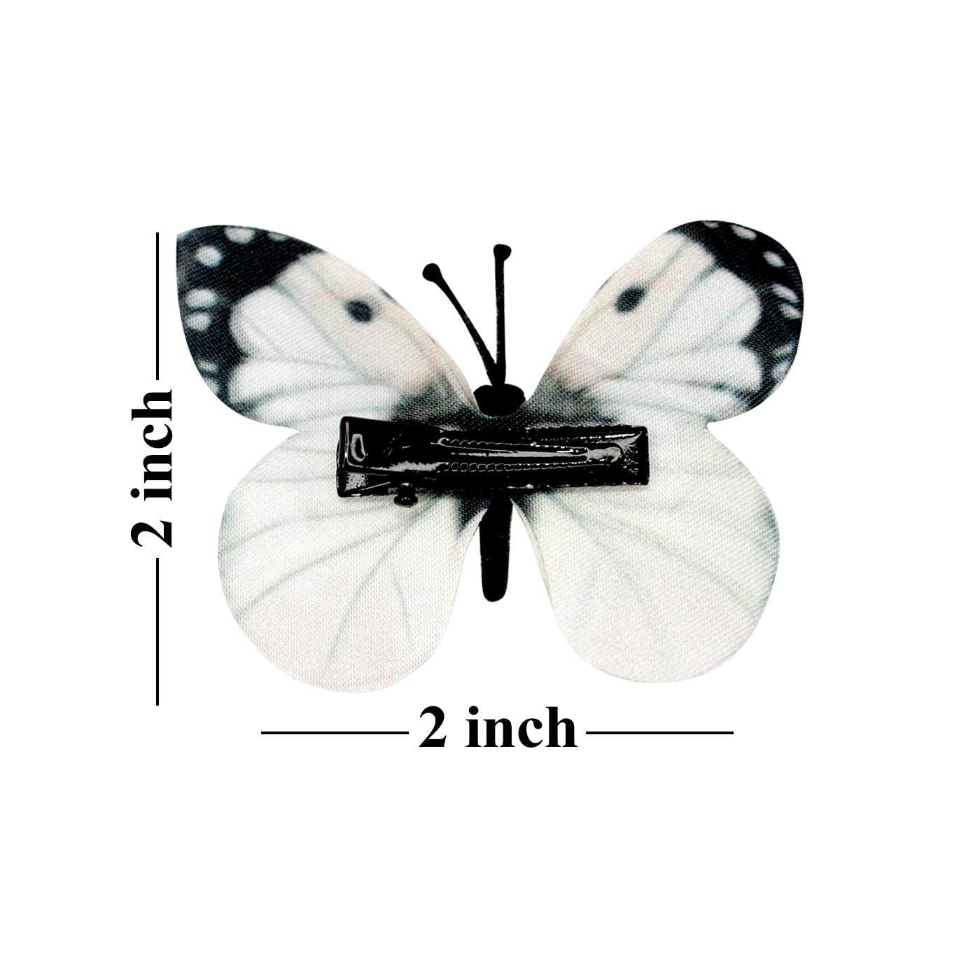 2 Pcs Butterfly Hair Clips - Snap Hair Pins for Women, Girls & Teens - Cute Hair Accessories for School, Parties & Everyday Use (Pack of 1, Style M4)