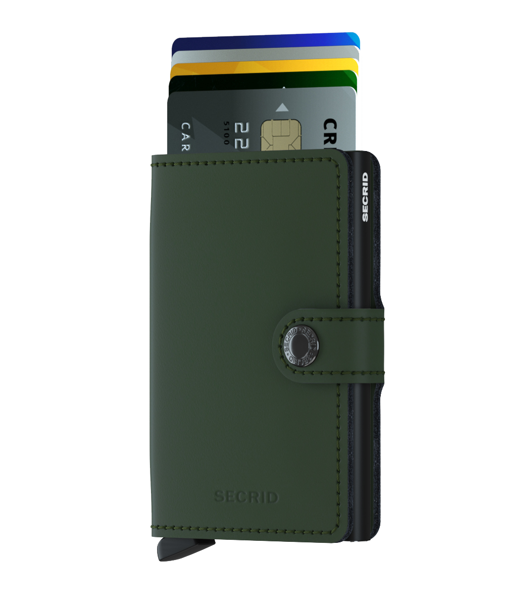 SECRID Miniwallet Matte - Slim RFID Blocking Leather Wallet for Men & Women | Perfect for Travel, Business & Everyday Use