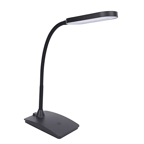 UBERSWEET® Dimmable LED Desk Lamp with Eye Shield - Adjustable Flexible Gooseneck for Home Office, Tattoo Artists & Nail Art - Perfect for Reading, Studying & Detailed Work