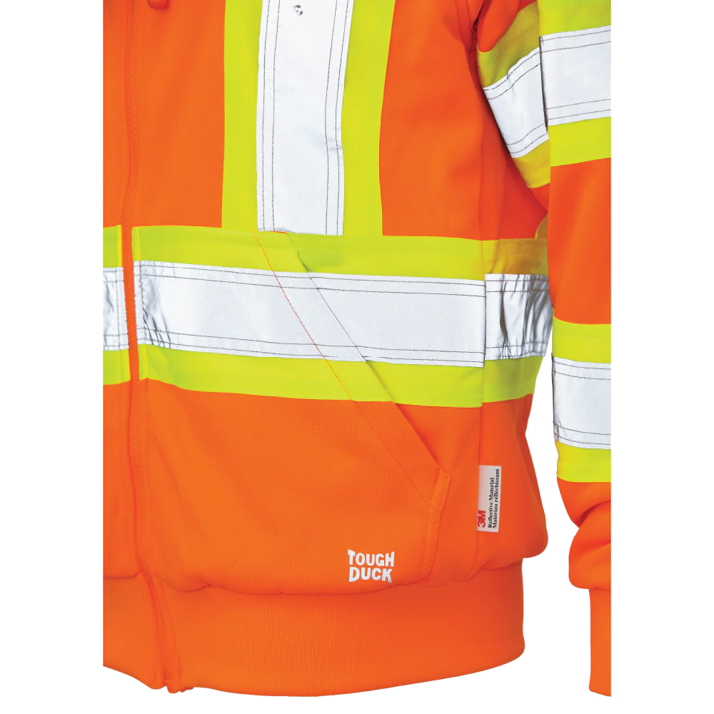 Tough Duck Women's Safety Hoodie SJ42 - High Visibility Reflective Work Jacket for Outdoor & Construction Use