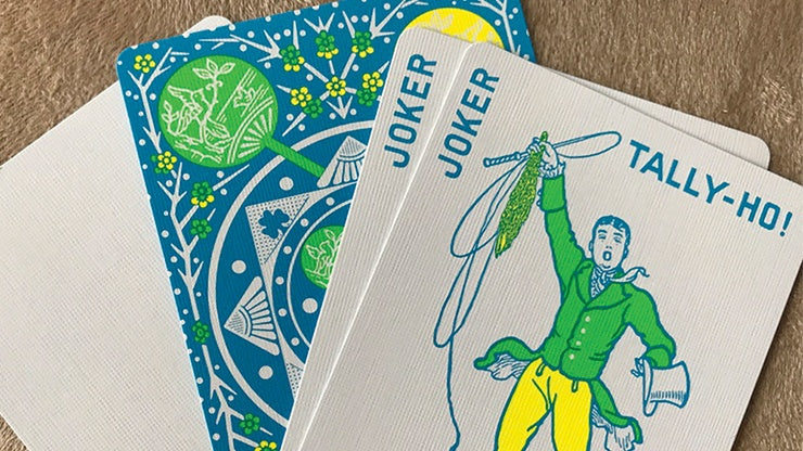 Tally Ho Fan Back Summer Playing Cards - Premium Quality for Poker, Magic Tricks & Cardistry | Perfect for Outdoor Games, Travel & Parties