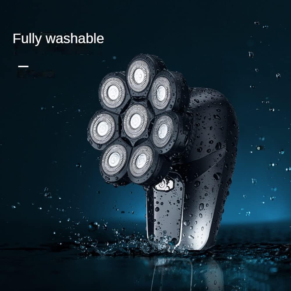 8D Multifunctional Electric Shaver for Bald Men - 6-in-1 LED Display Head Shaver & Trimmer | Perfect for Travel, Home Use, and Quick Grooming