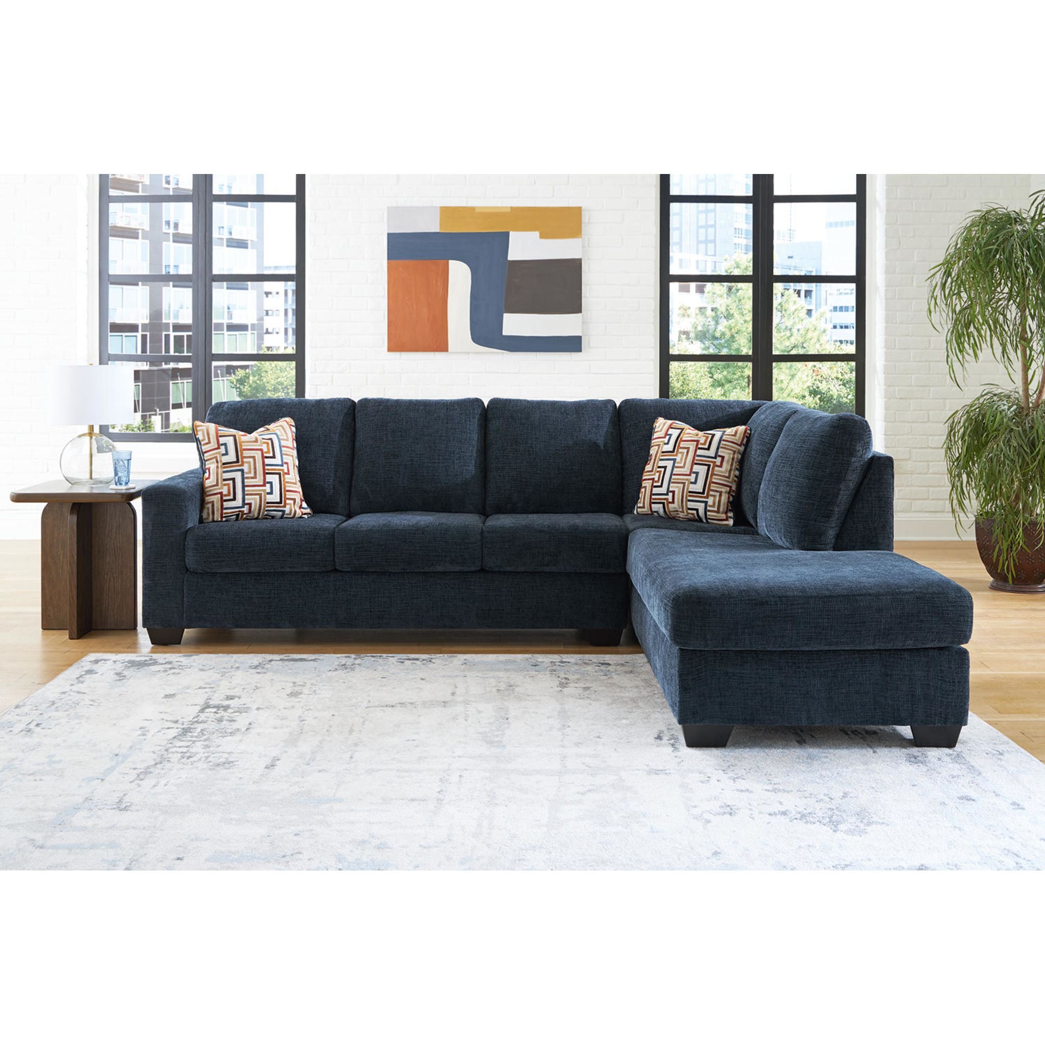 Stylish Aviemore 2-Piece Sectional Sofa with Chaise Lounge - Modern Living Room Furniture for Small Spaces & Apartments | Perfect for Family Gatherings, Movie Nights & Relaxing