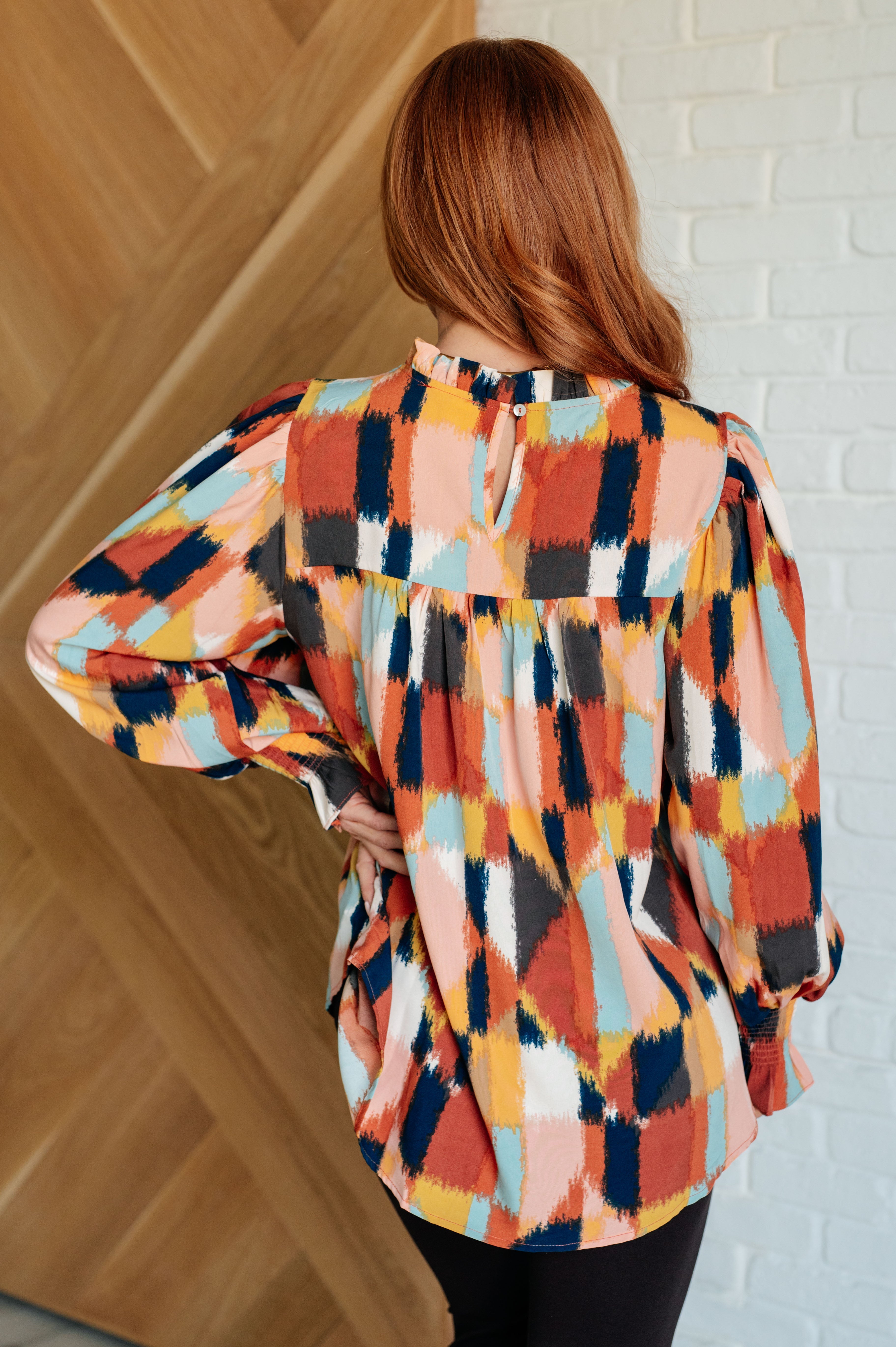 Stylish Call It What It Is Mod Print Blouse - Trendy 60s Inspired Top for Women | Perfect for Casual Outings, Office Wear & Retro-Themed Parties