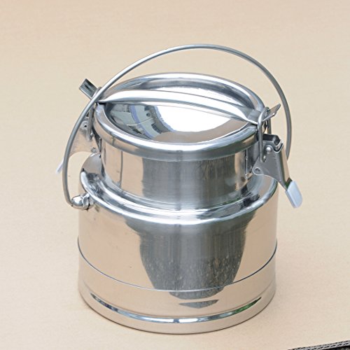 Wotefusi 15L Heavy Duty Stainless Steel Goat Milk Bucket - Airtight Sealed Container for Milk, Water, Tea & Wine Storage - Perfect for Farm, Dairy, Brewing & Liquid Transport