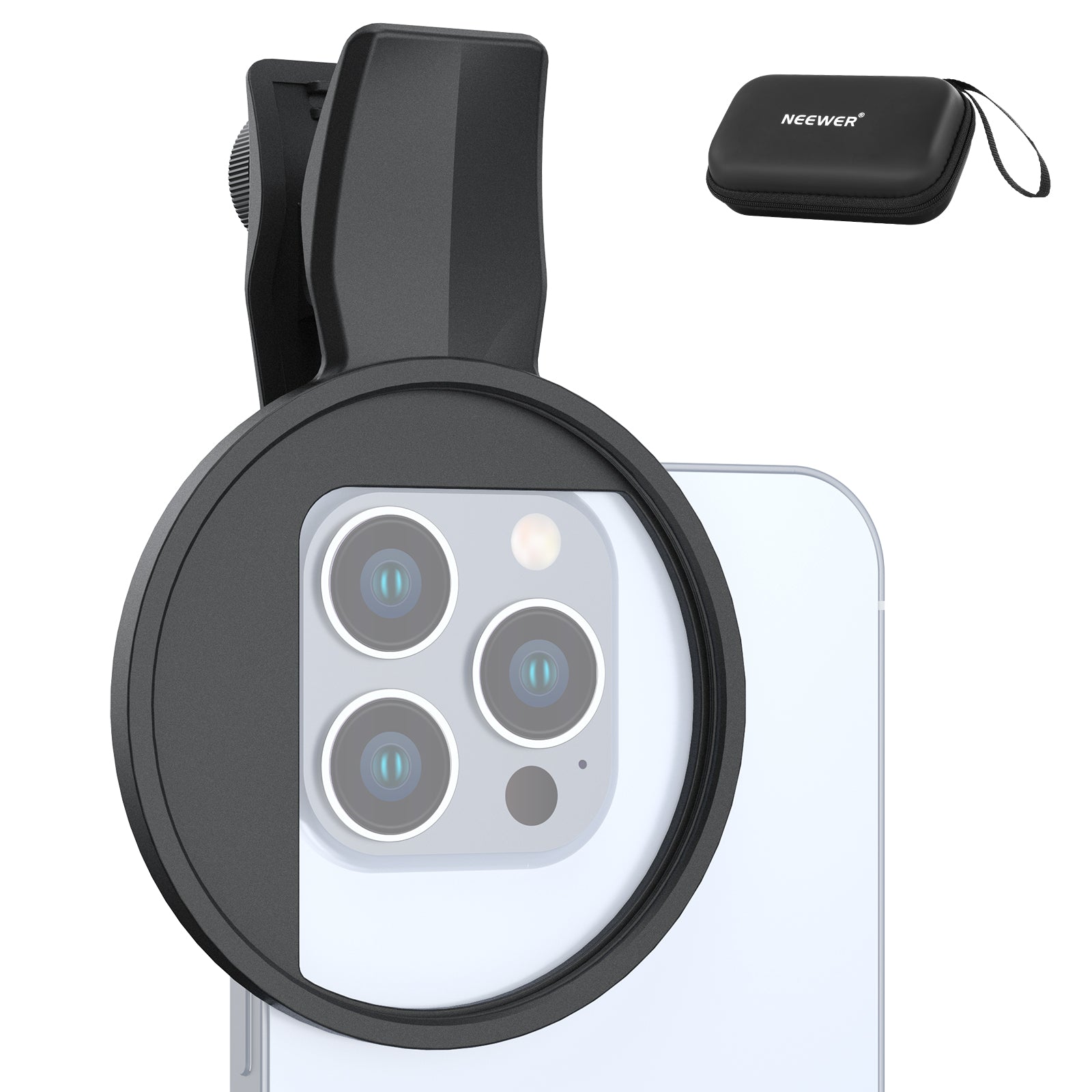 NEEWER LA007/LA008 67mm Universal Smartphone Filter Mount Clamp - Compatible with iPhone, Samsung, Huawei - Perfect for Photography, Videography & Content Creation