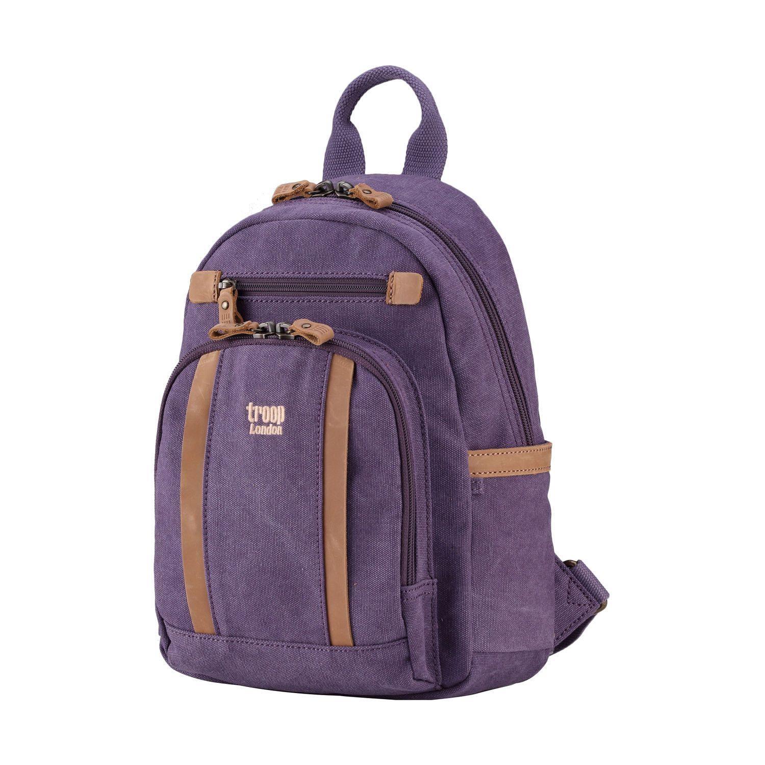 TRP0255 Troop London Classic Canvas Backpack Small - Durable School & Travel Backpack for Men & Women - Perfect for College, Commuting & Outdoor Adventures
