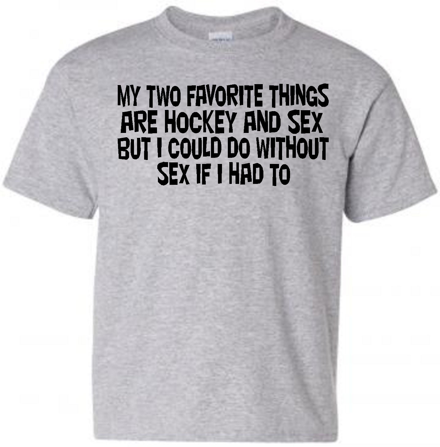 Gildan Men's Hockey & Sex Graphic T-Shirt - Soft Cotton Tee for Casual Wear, Sports & Street Style