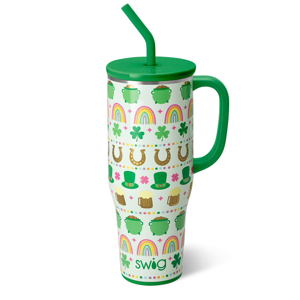 40oz Lucky Charm Mega Mug - Large Insulated Coffee Cup with Handle, Perfect for Hot & Cold Drinks at Home, Office, or Travel