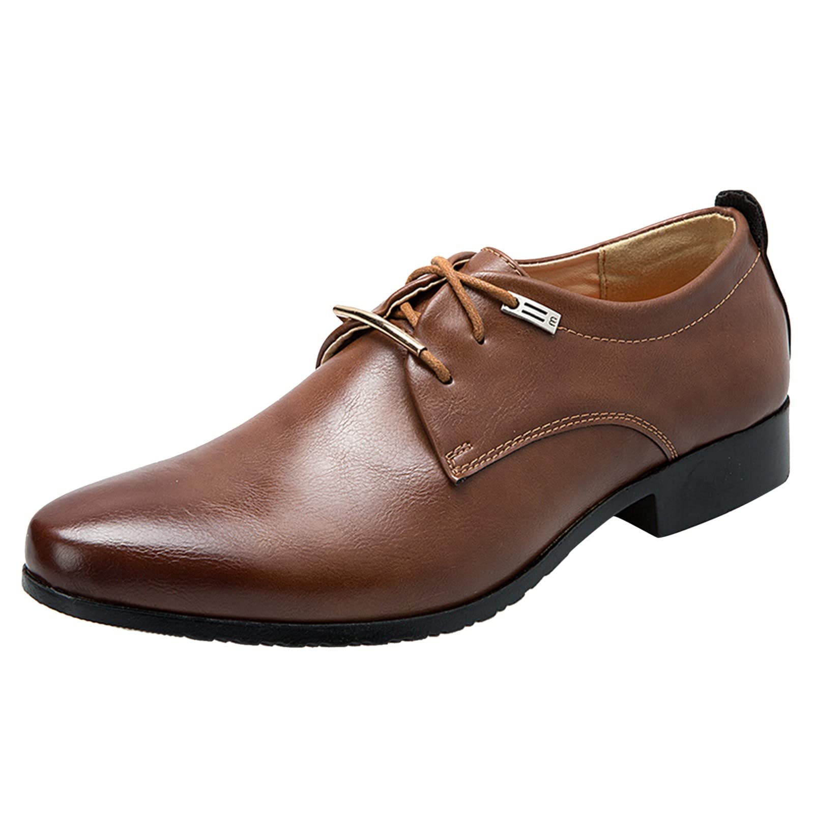 Men's Breathable Comfortable Oxford Shoes for Business & Leisure - Black Lace-Up Dress Shoes for Work & Formal Occasions | Perfect for Office, Weddings & Professional Events