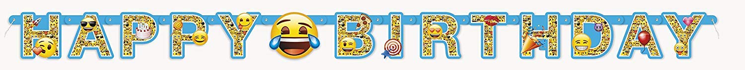 6ft Emoji Birthday Banner - Colorful Party Decorations for Birthdays, Anniversaries & Celebrations - Perfect for Indoor & Outdoor Events
