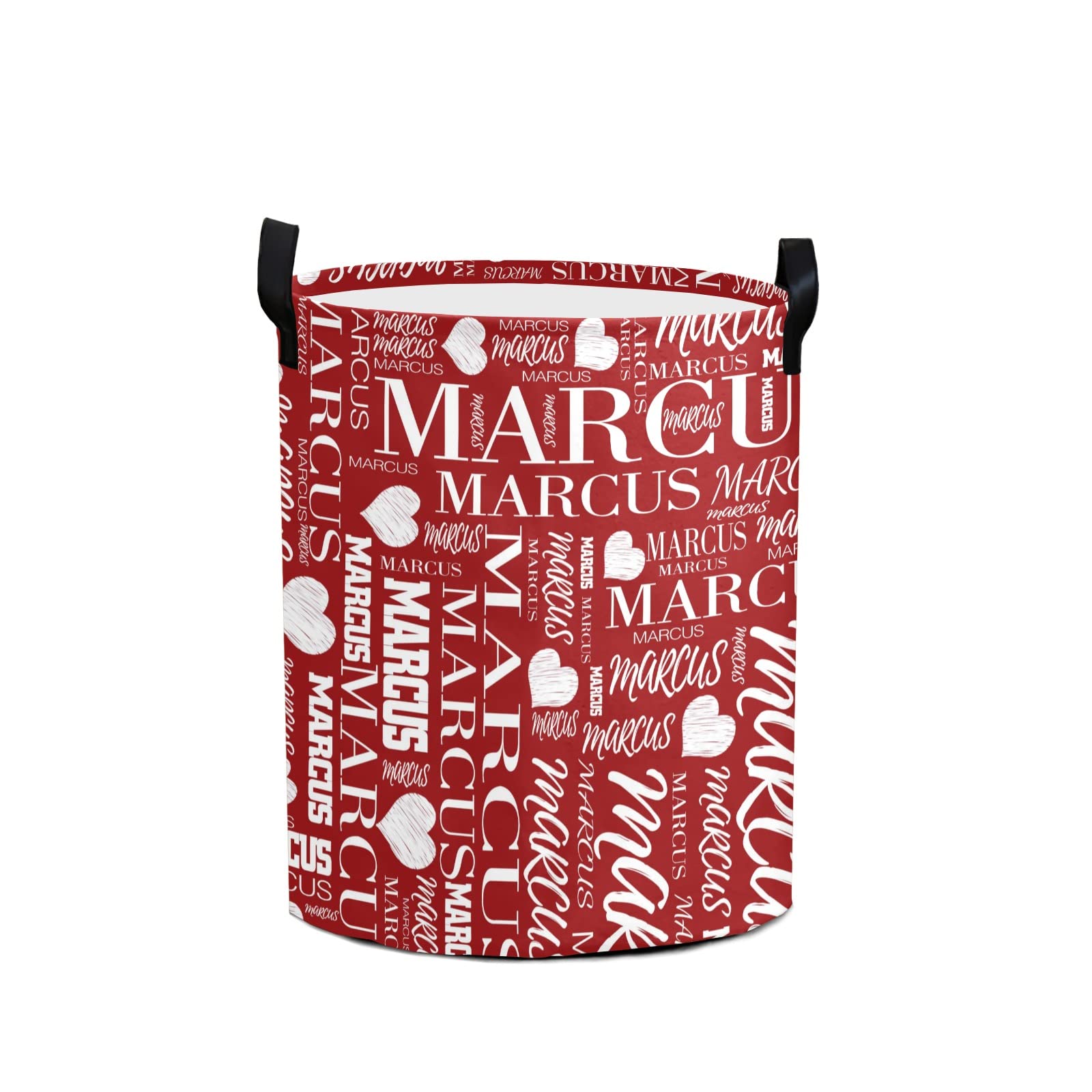 Custom Personalized Laundry Hamper - Collapsible Clothes Storage Basket with Handle for Dirty Laundry - Perfect for Bathroom, Bedroom & Living Room Organization (Red) - Ideal for Small Spaces & Home Decor