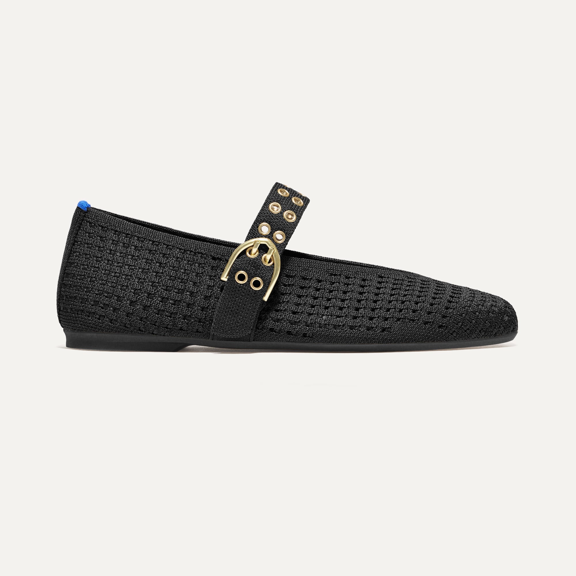 The Max Buckle Mary Jane Shoes - Black Mesh Comfortable Flats for Women | Perfect for Work, Casual Wear & Special Occasions