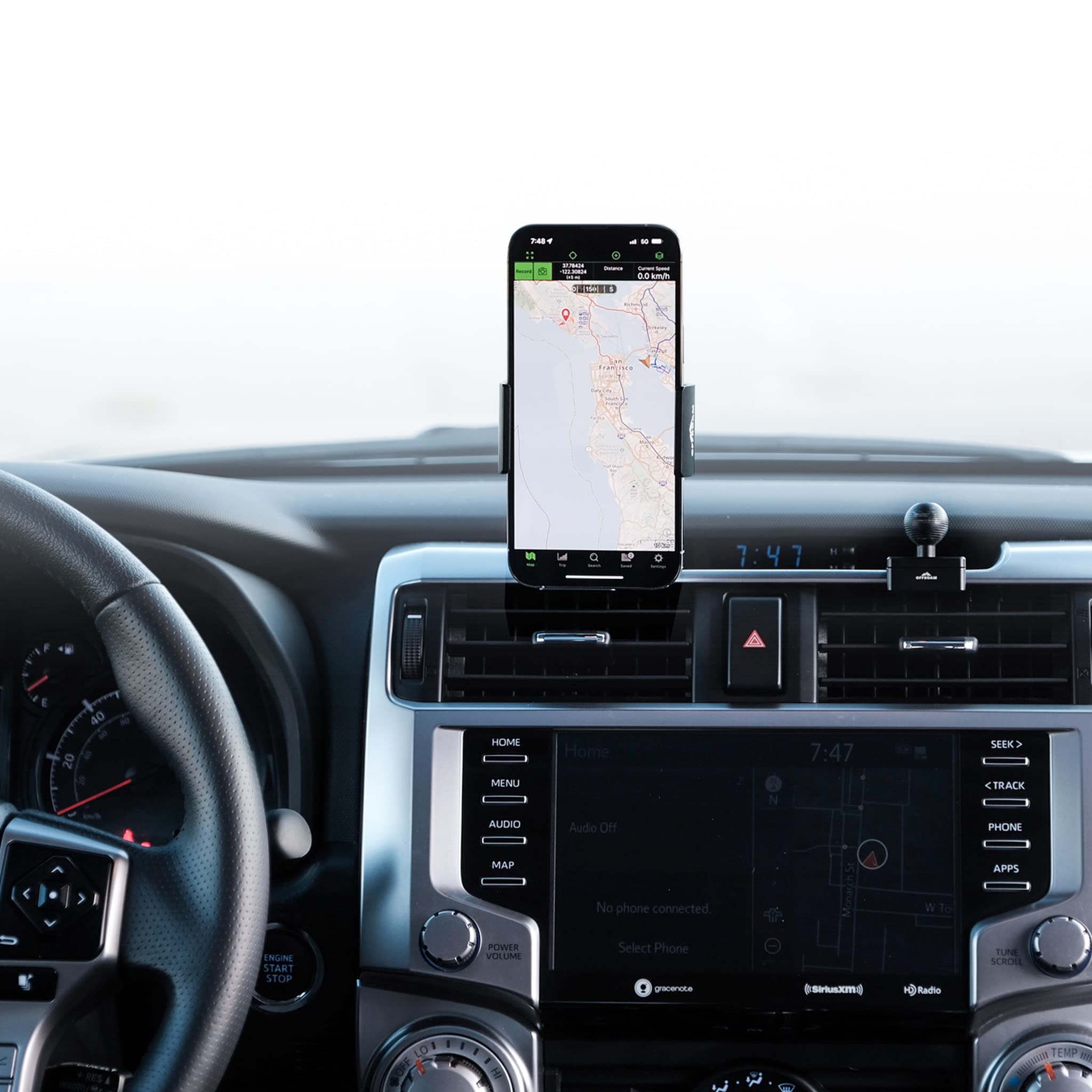 Off-Road Phone Mount for Toyota 4Runner (2010-2024) - Heavy Duty Car Phone Holder for Off-Roading, Camping & Adventure Travel