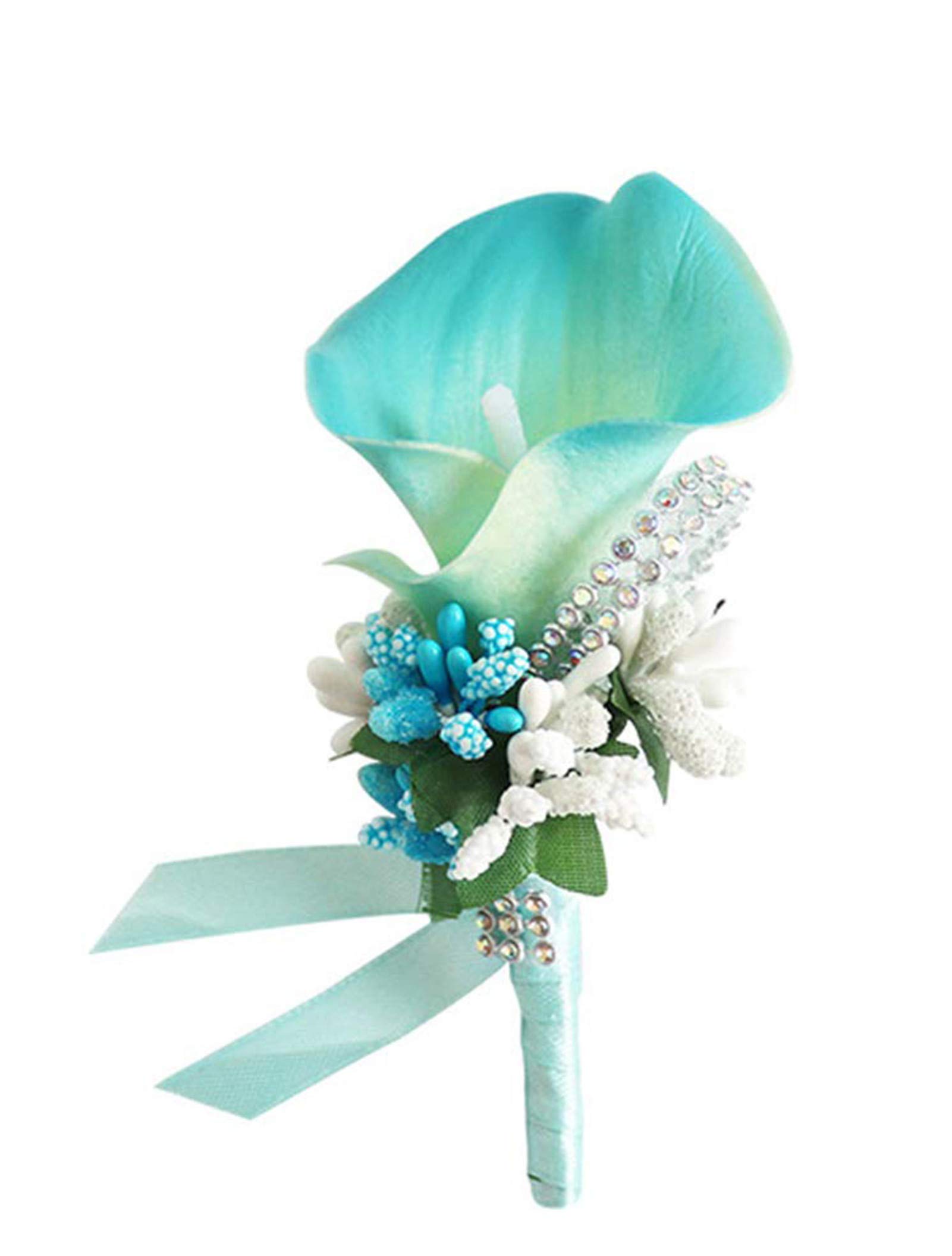 Elegant Groomsmen Boutonniere - Real Touch Rose Flower Brooch for Weddings, Prom, Parties & Formal Events | Perfect for Groom, Best Man & Bridal Party