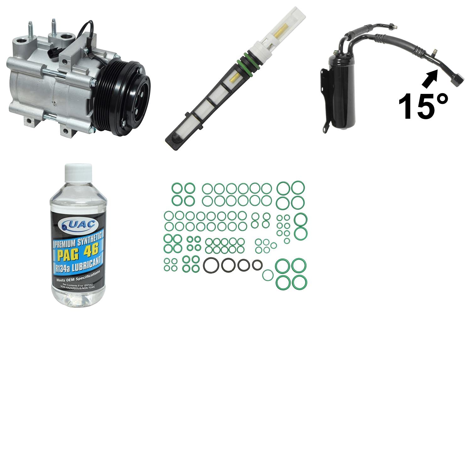 High-Performance HVAC A/C Compressor Replacement Kit for Car & Truck - Universal Fit, Easy Installation - Keep Your Vehicle Cool in Summer Heat