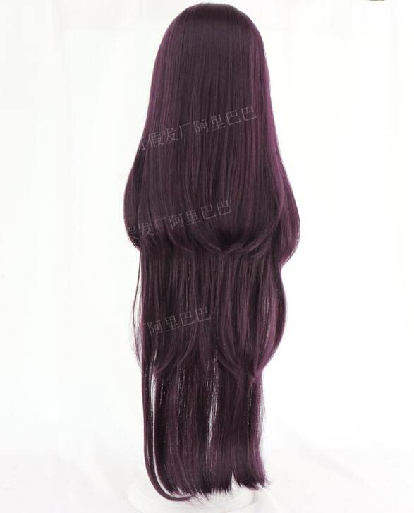 Purple Long Wig for Cosplay - Anime Dangan Ronpa Tsumiki Mikan Costume Wig | Heat Resistant Synthetic Hair for Women | Perfect for Cosplay, Halloween, and Anime Conventions
