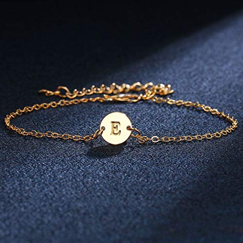 Personalized A-Z Initial Bracelet - 26 Alphabet Letter Gold Anklet for Women & Girls - Friendship Jewelry Gift for Birthday, Graduation, Valentine's Day | Perfect for Everyday Wear, Special Occasions & Matching Best Friend Gifts