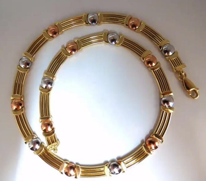 14kt Gold Floating Bearing Link Unisex Necklace for Men & Women | Perfect for Everyday Wear, Gifts & Special Occasions