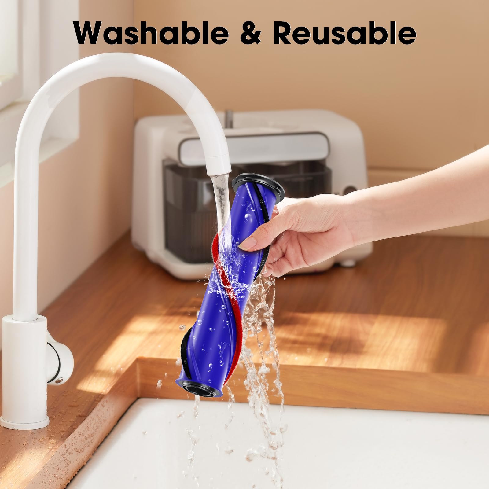 Dyson V7 V8 V10 V11 V15 Motorhead Replacement - LED Headlight Soft Roller Brush Head for Hardwood Floors & Carpets - Compatible with Dyson Cordless Stick Vacuums - Perfect for Pet Hair, Dust & Deep Cleaning at Home