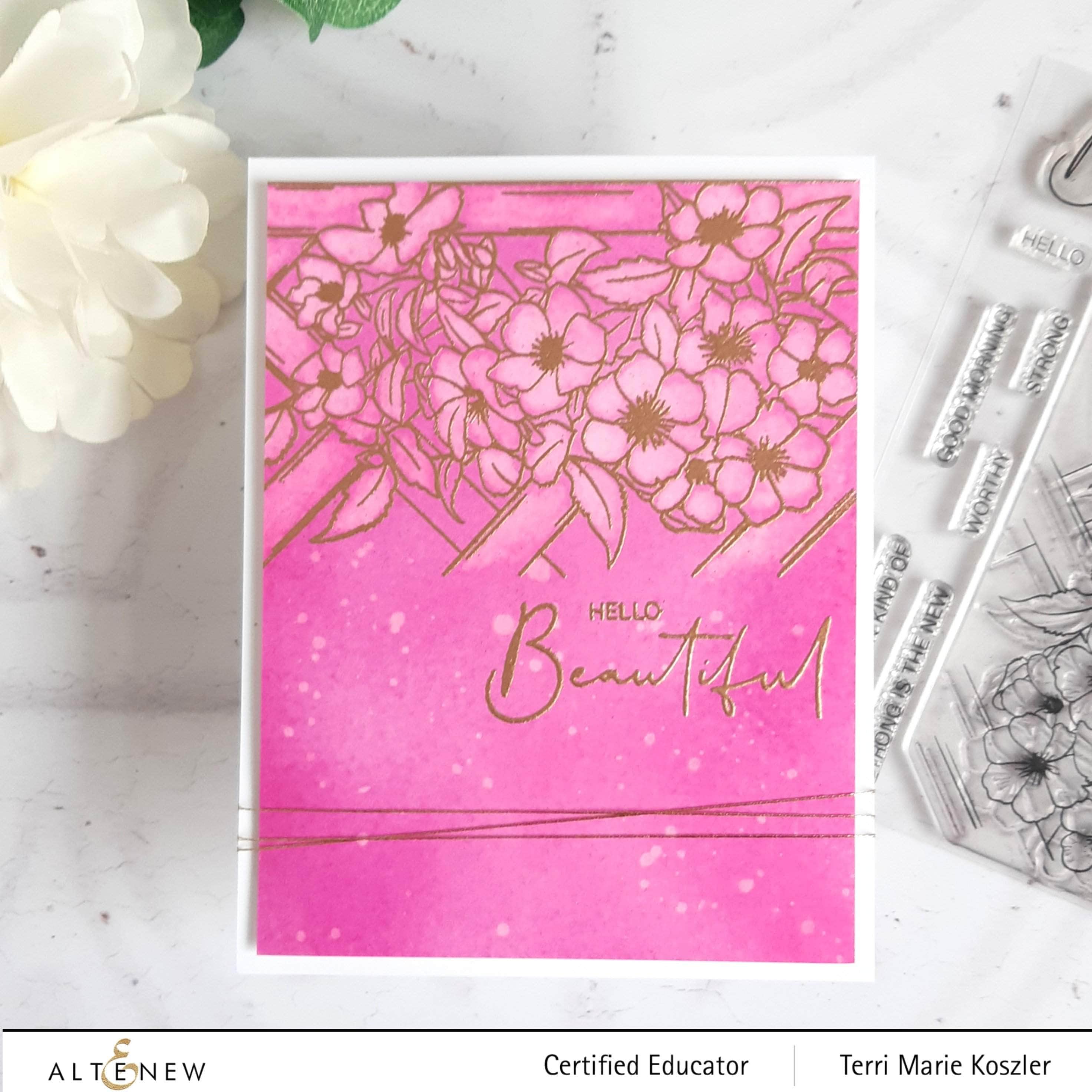 Clematis Outline Stamp Set for Painting Flowers - DIY Floral Art, Card Making & Scrapbooking Supplies